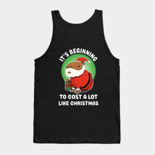 It's begining to cost a lot like Christmas Capybara Christmas Tank Top